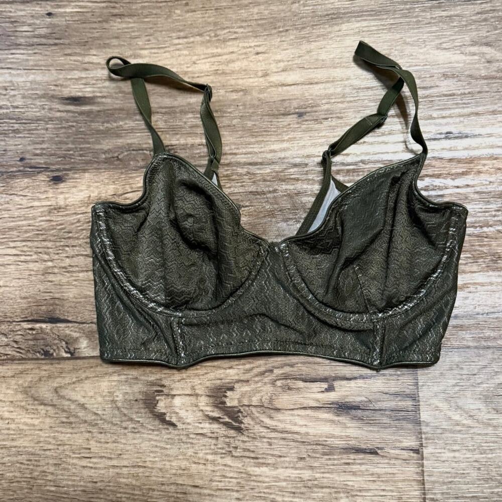 Victoria's Secret Olive Green Lace Demi Bra